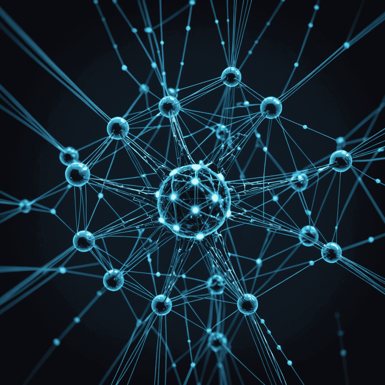 Imagen representativa de avances en Inteligencia Artificial, mostrando una red neuronal abstracta con conexiones brillantes en tonos azules sobre un fondo oscuro